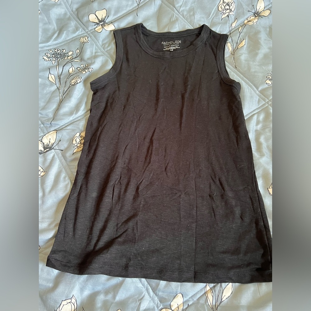 Rachel Zoe Black Sleeveless Tank Top
